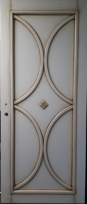 Межкомнатная дверь в профиле массив (эмаль с патиной) Семей